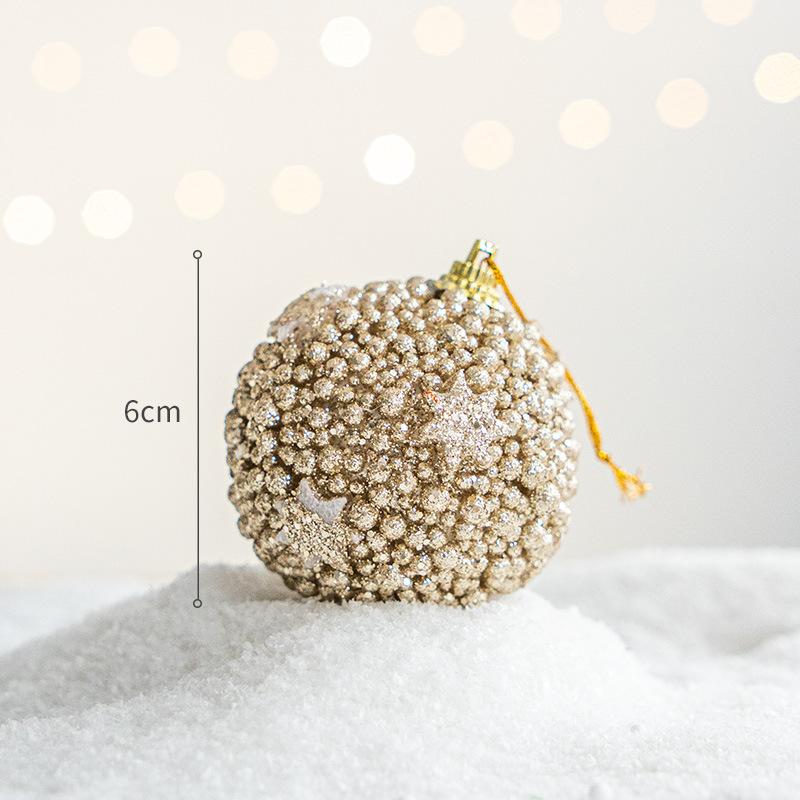 Trang trí Noel: Bóng vàng champagne, nơ trang trí đẹp