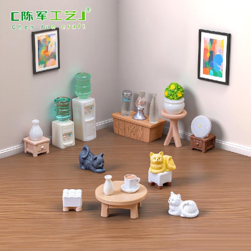 Bộ nội thất mini máy nước và chậu cây (PK-733)