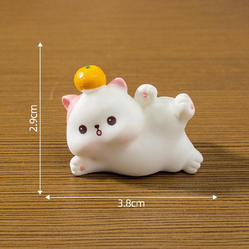 Tiểu cảnh mèo quanh lửa, nhà búp bê trà mini dễ thương (ZC-94)
