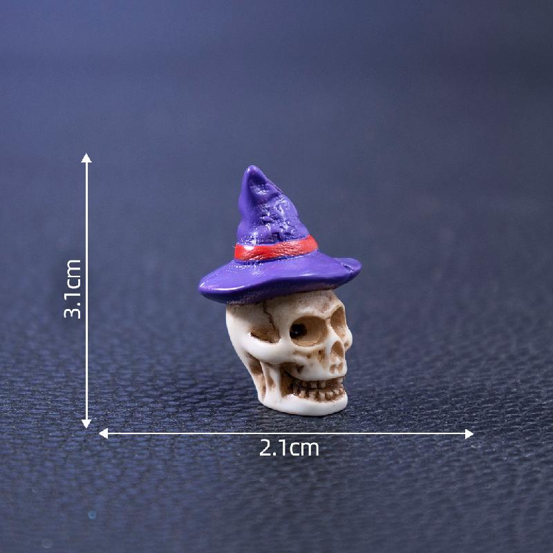 跨境外贸微景观创意骷髅情侣万圣节造景 DIY装饰品配件迷你小摆件