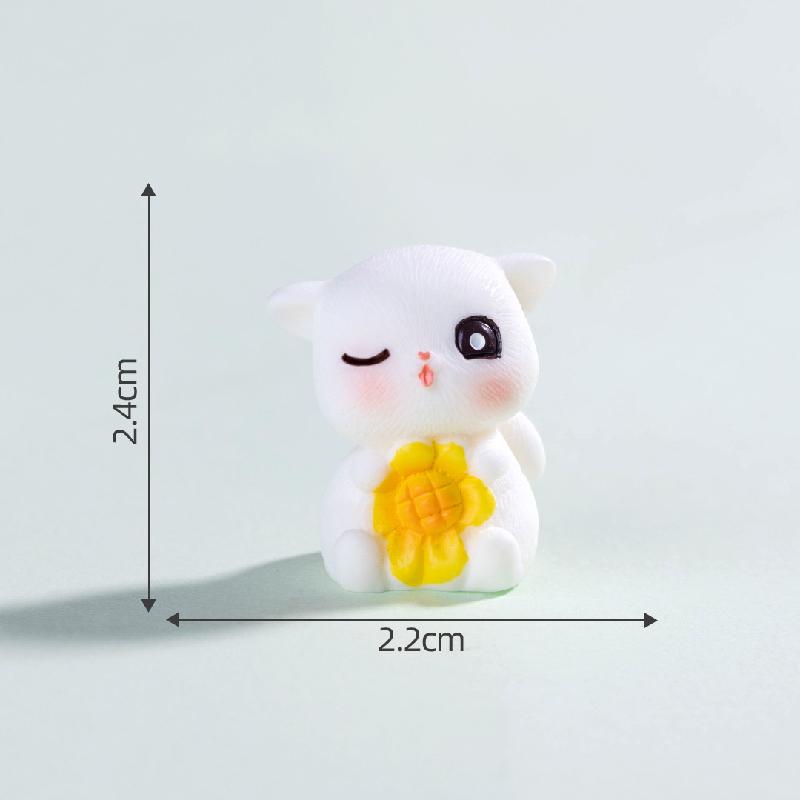 微景观创意可爱向日葵小猫园艺造景 DIY装饰品配件迷你桌面小摆件