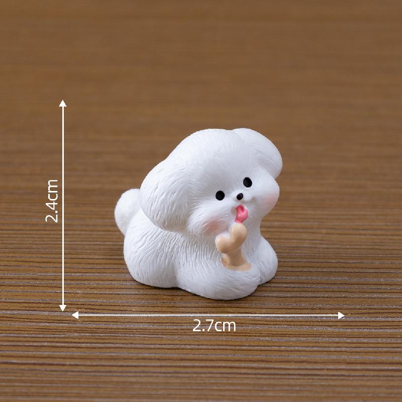 微景观创意可爱西施犬公仔娃娃屋 DIY装饰品挂配件迷你桌面小摆件