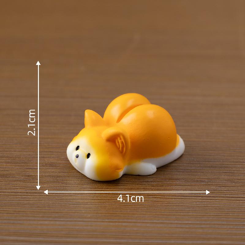 微景观创意可爱趴趴小动物屁股夹公仔 DIY装饰配件迷你桌面小摆件