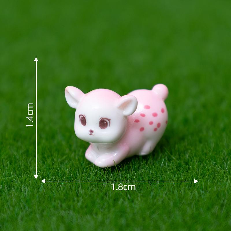 微景观创意如意鹿鹿公仔园艺造景 DIY装饰品挂配件迷你树脂小摆件