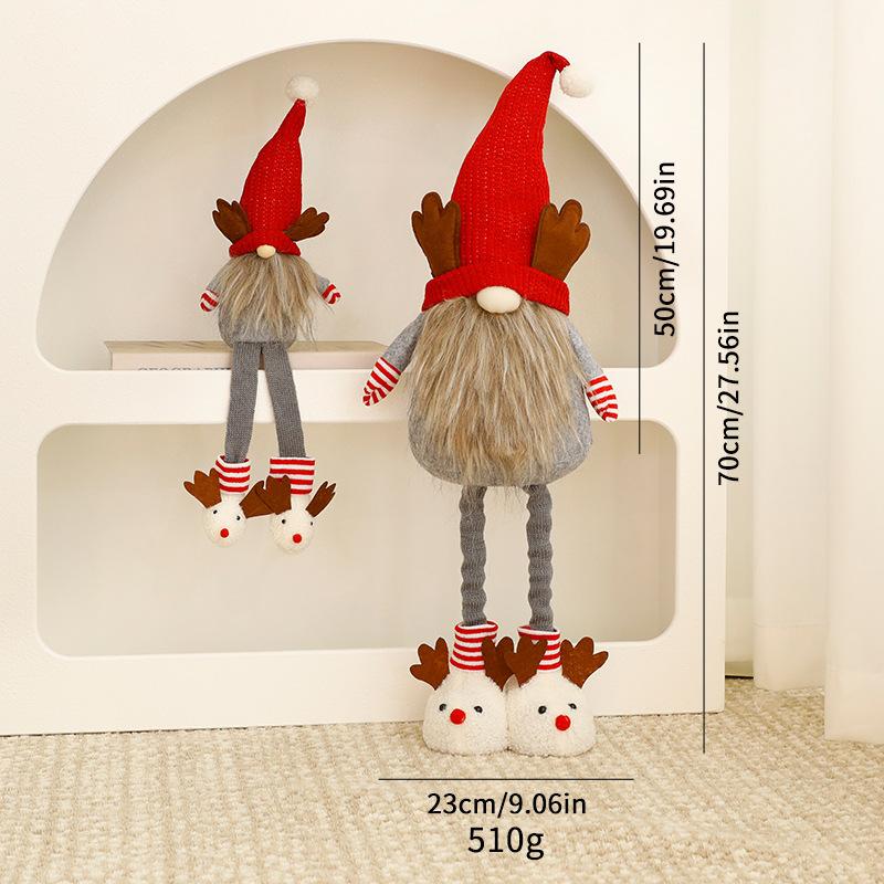 Trang trí Noel: Gnome ông già Noel nhỏ trang trí cửa sổ