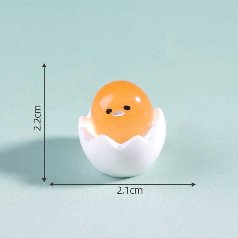 微景观创意可爱夜光懒蛋蛋公仔萌粒 DIY装饰品配件迷你桌面小摆件