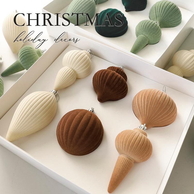 Bóng Noel nhung cao cấp, màu đỏ rượu vang, xanh lá, treo cây thông Noel, trang trí lễ hội sang trọng