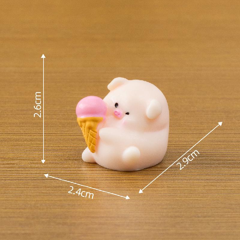 Tiểu cảnh heo con đáng yêu, phụ kiện trang trí xe hơi mini (ZC-472)