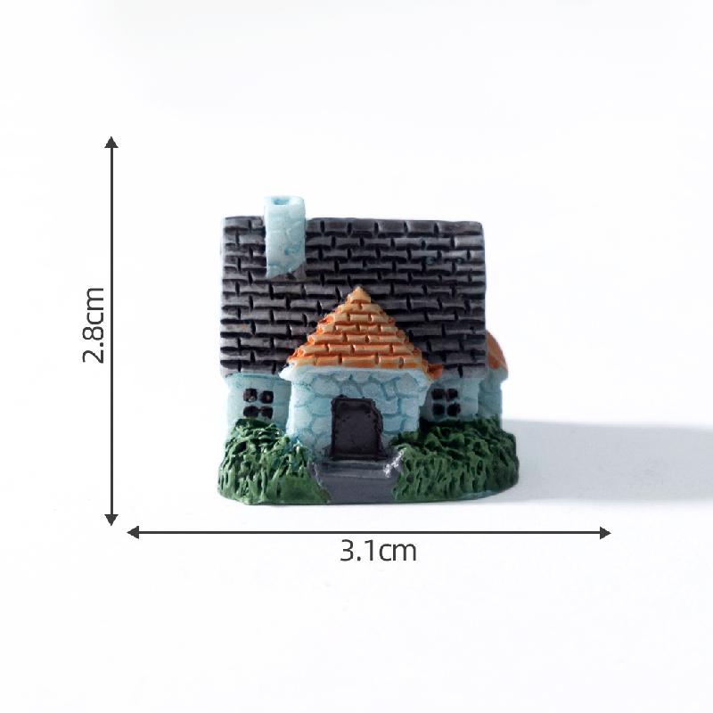 Tiểu cảnh nhà gạch mini, trang trí cây cảnh DIY nông thôn (ZC-151)