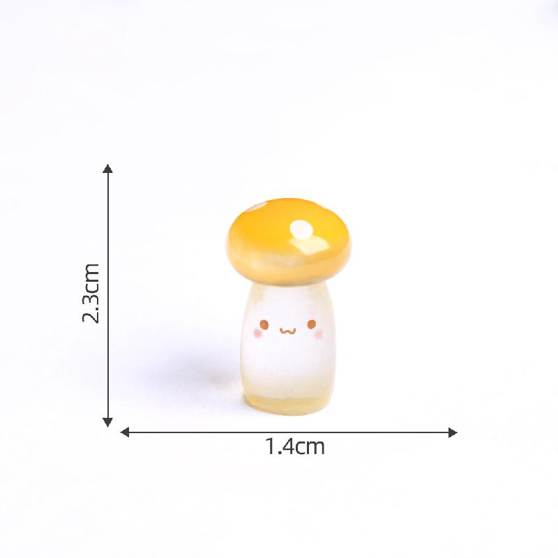 苔藓微景观可爱夜光歪头小蘑菇园艺造景 DIY装饰品配件迷你小摆件