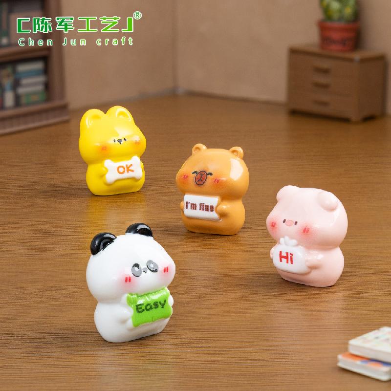 Động vật cầm bảng mini heo chó trang trí (PK-740)