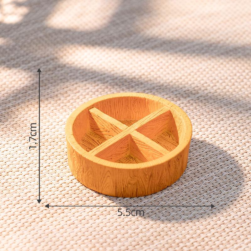 微景观创意古风食盒篮子模型 娃娃屋diy装饰品配件微缩迷你小摆件