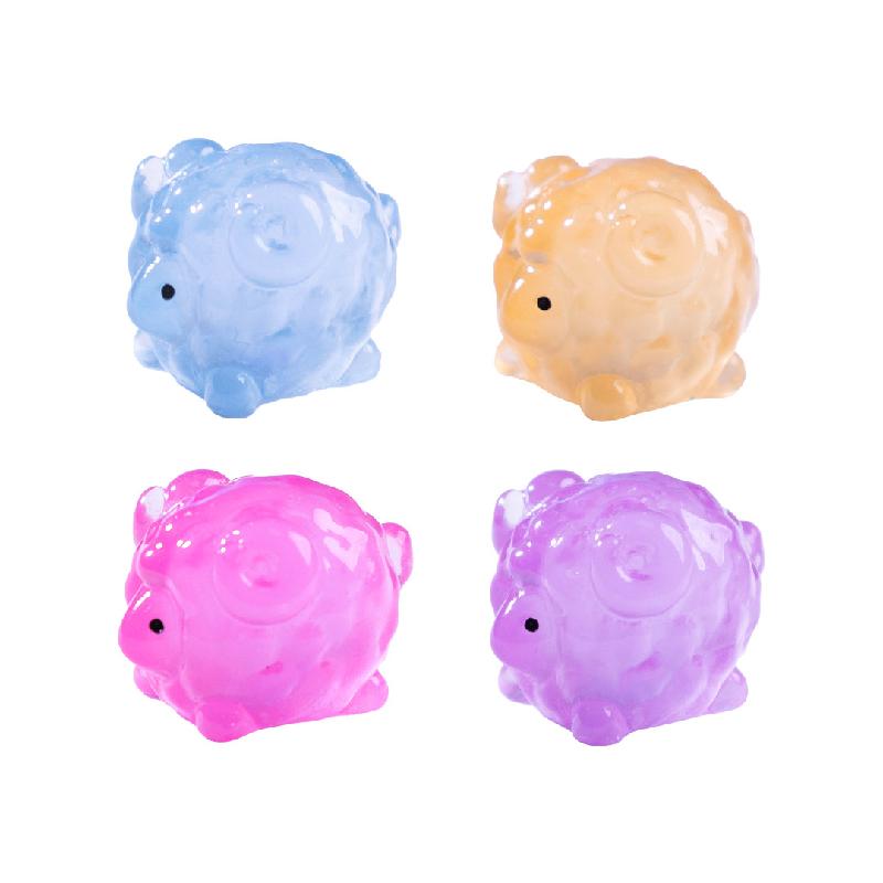 新品微景观创意夜光小绵羊公仔动物萌粒 DIY装饰品配件迷你小摆件