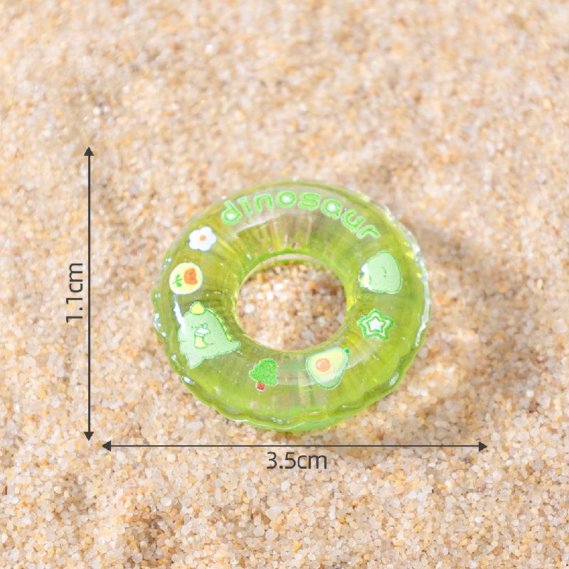 微景观创意夜光可爱游泳圈沙滩造景 DIY装饰配件迷你生态瓶小摆件