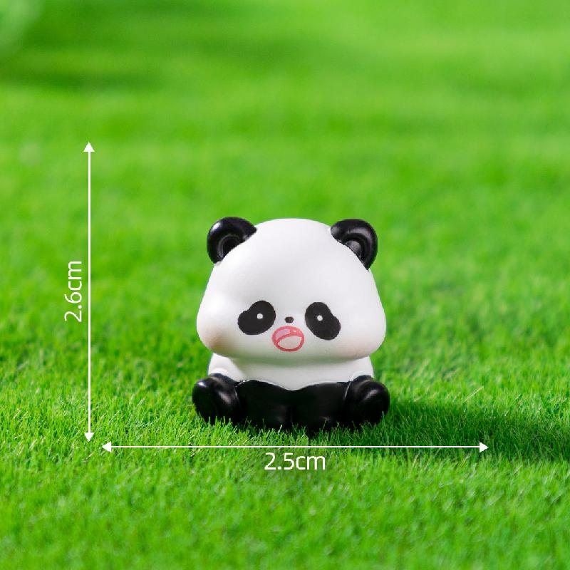 微景观创意可爱熊猫公仔园艺造景 DIY装饰品挂配件迷你桌面小摆件