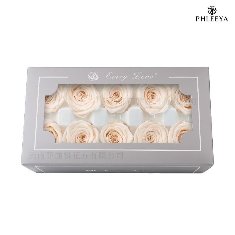 Hoa hồng vĩnh cửu 4cm 10 bông DIY hoa khô quà Thất Tịch (HK-18)