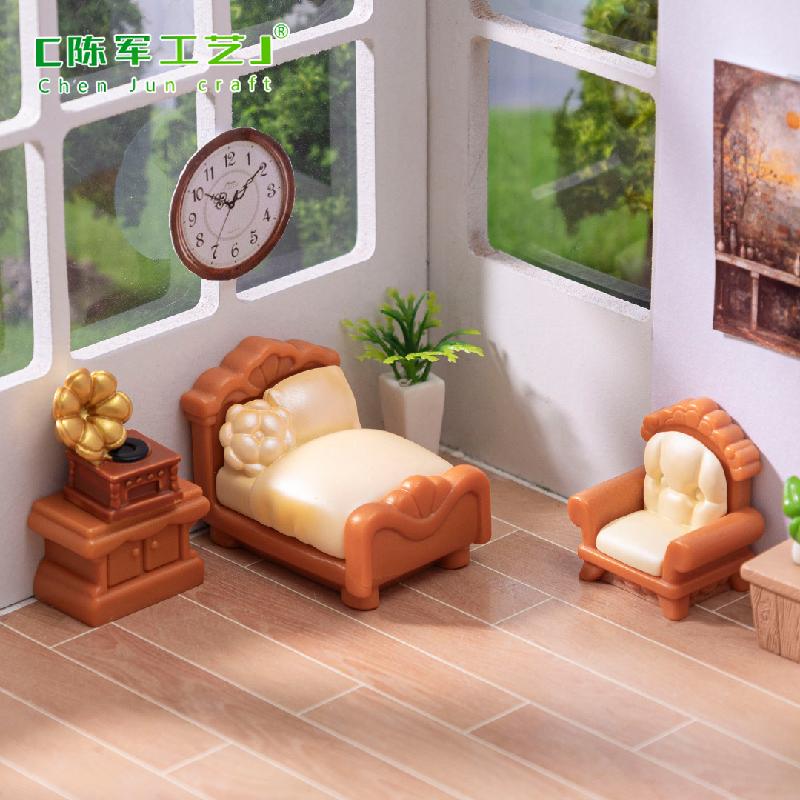 微景观创意欧式家具模型娃娃屋 DIY装饰品配件迷你微缩手工小摆件