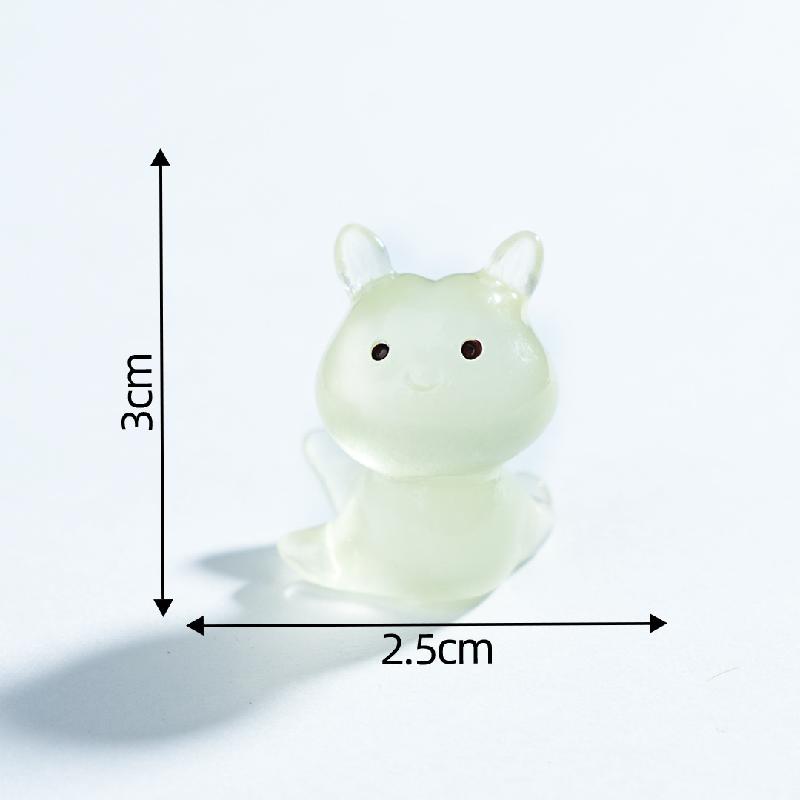 微景观创意夜光萌萌小动物蜗牛海兔 DIY装饰品配件迷你桌面小摆件