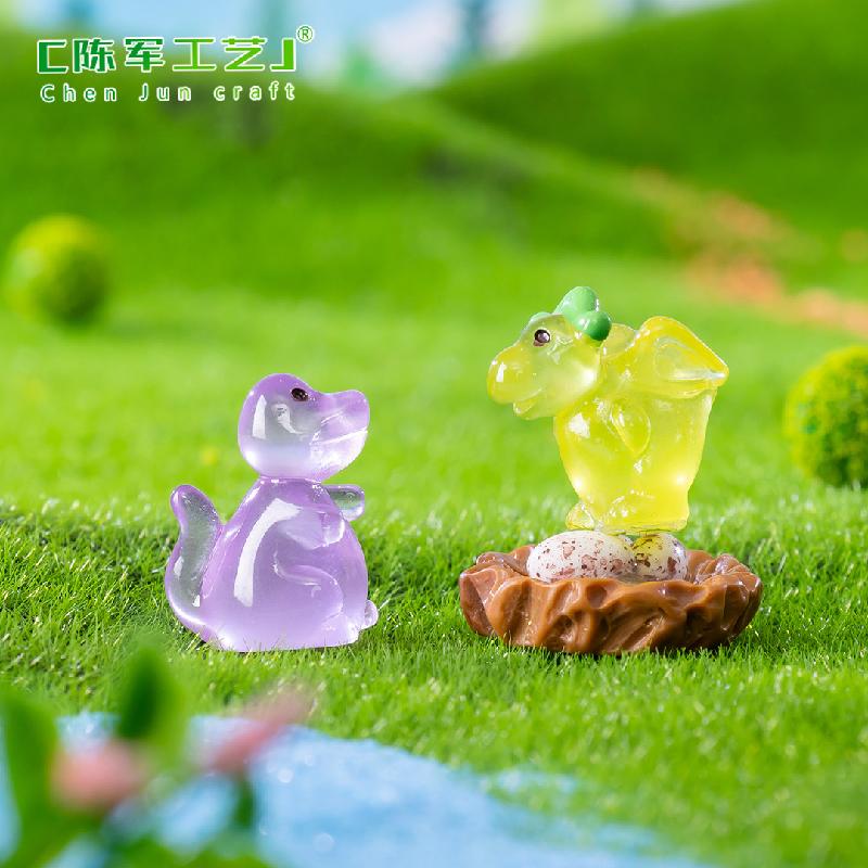 Tiểu cảnh khủng long phát sáng mini trang trí chậu rêu (ZC-874)