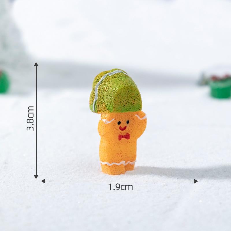 微景观创意圣诞姜饼人小动物公仔 DIY装饰品挂配件迷你桌面小摆件