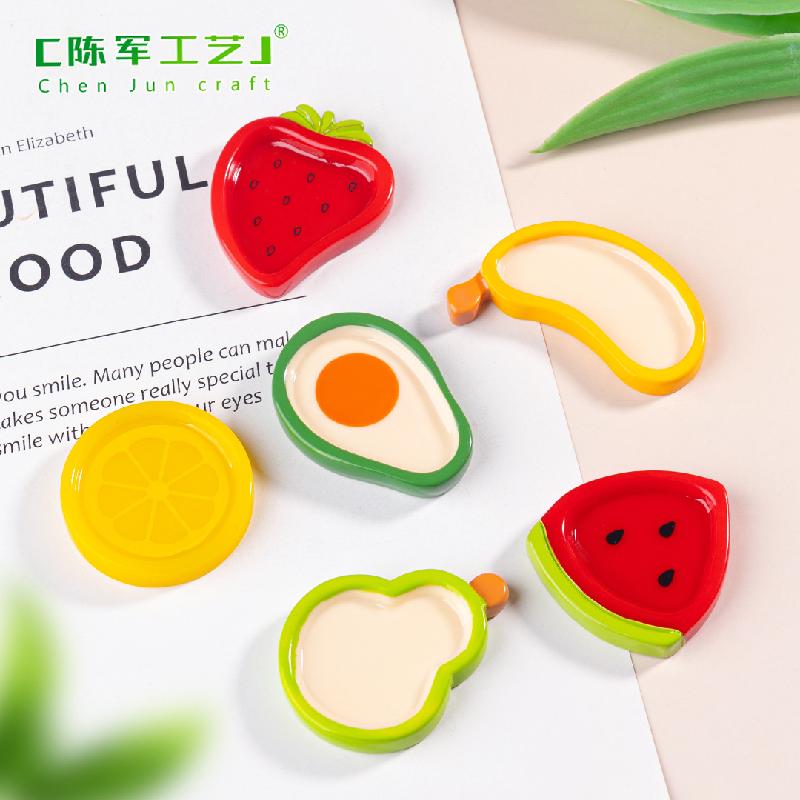 微景观水果托盘西瓜草莓食玩 DIY奶油胶发夹装饰品配件迷你小摆件