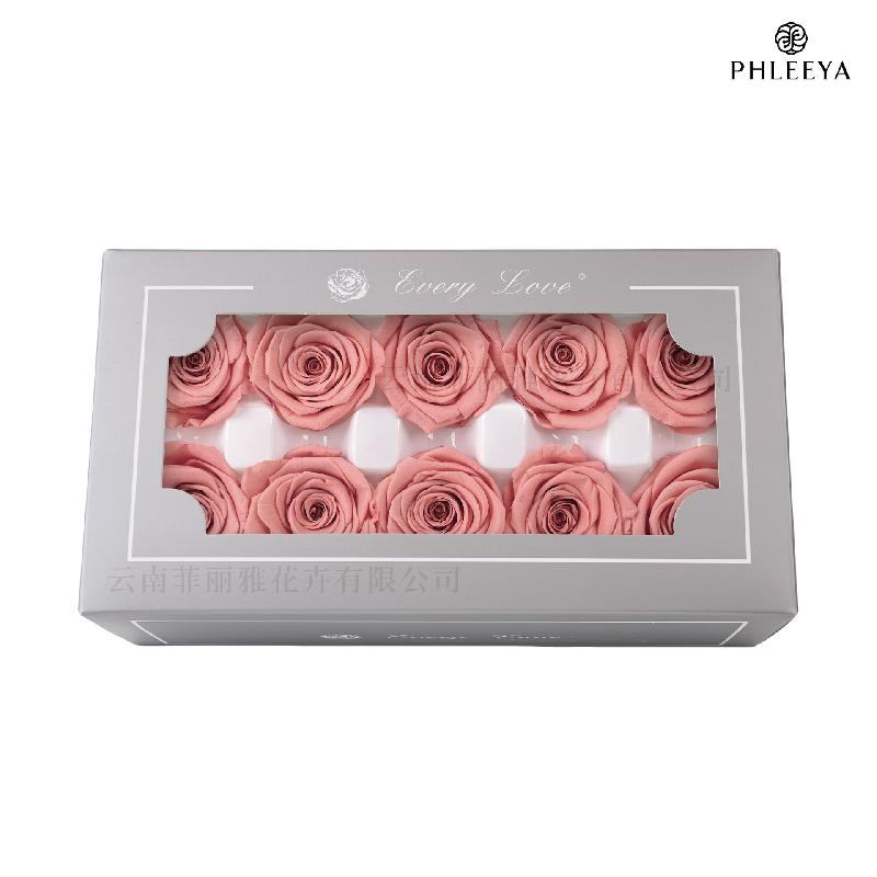 Hoa hồng vĩnh cửu 4cm 10 bông DIY hoa khô quà Thất Tịch (HK-18)