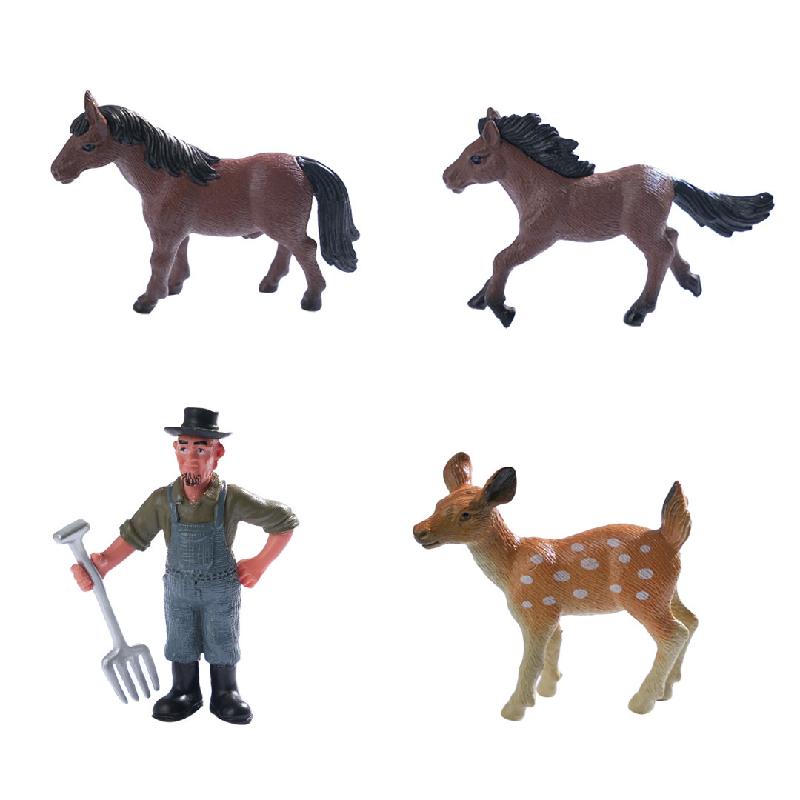 微景观创意农场奔跑小马农夫 园艺造景diy装饰品挂配件迷你小摆件