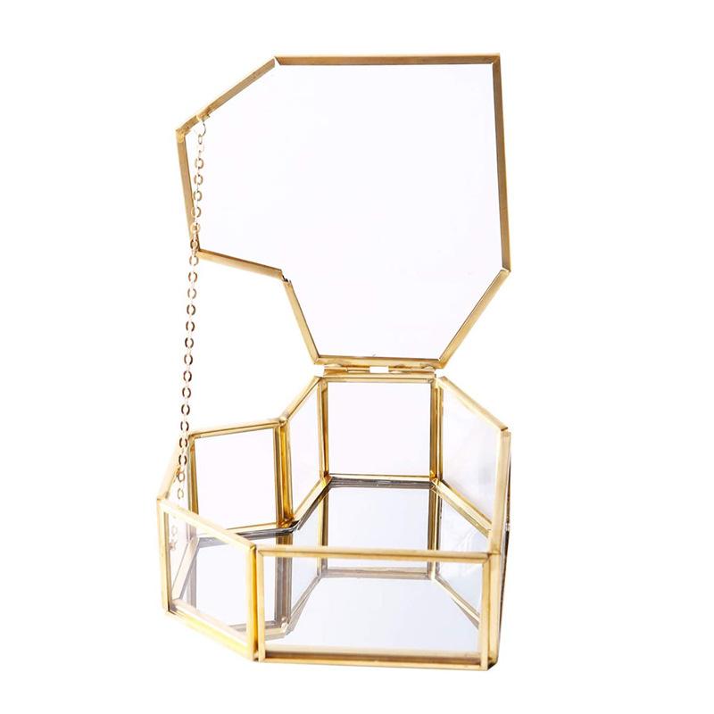 DG-35 Hộp trang sức nhỏ phong cách Á Đông cổ điển, sáng tạo, tình yêu, thủy tinh