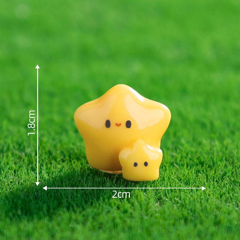 创意夜光Q萌天使小黄星萌粒园艺造景DIY装饰品挂配件微景观小摆件