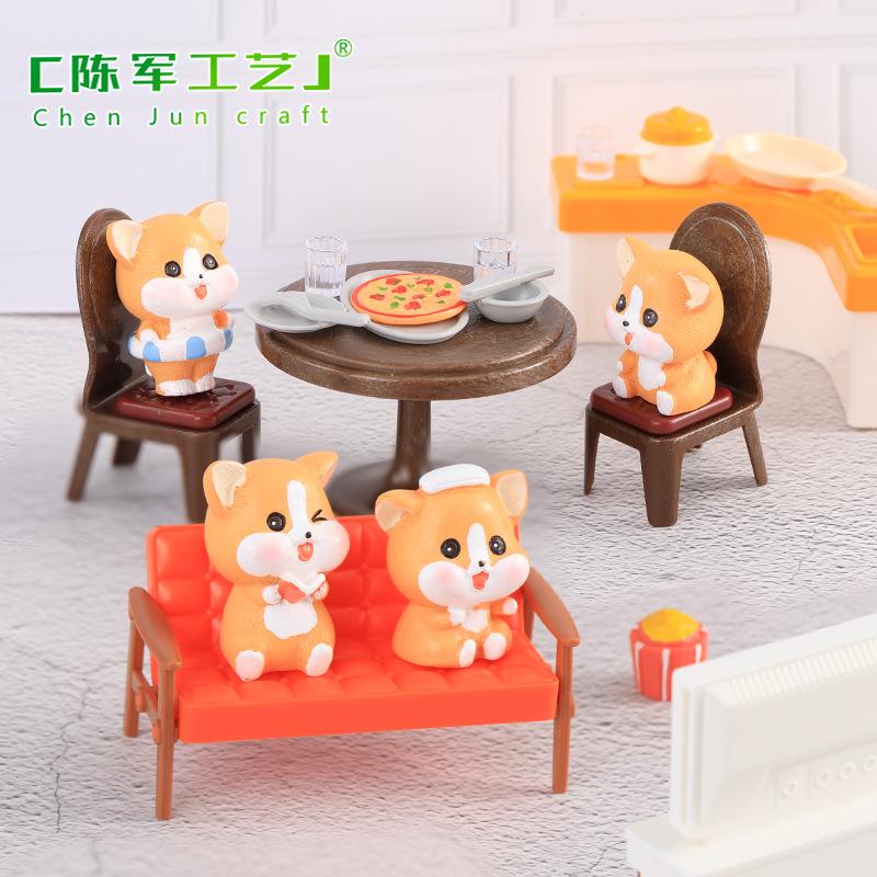 Chó Con, Chó Corgi, Bàn Ghế Nhà Cho Chó (PK-894)