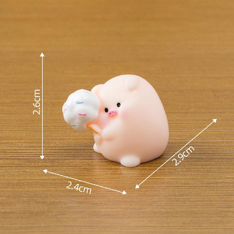 Tiểu cảnh heo con đáng yêu, phụ kiện trang trí xe hơi mini (ZC-472)