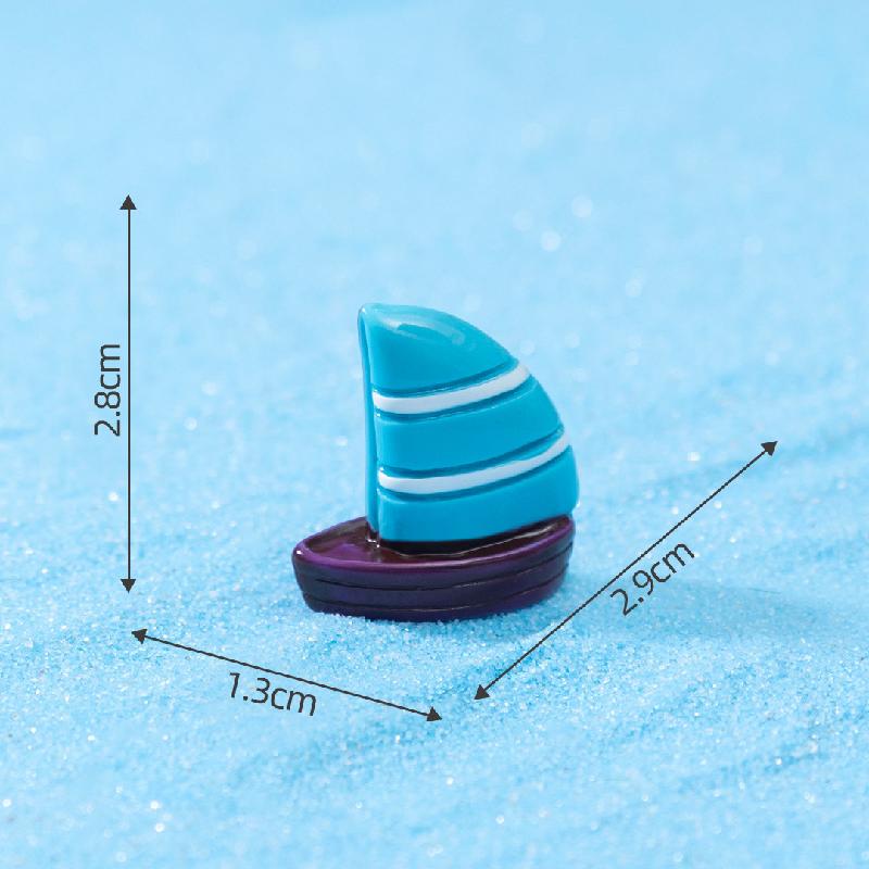 Thuyền buồm Địa Trung Hải resin trang trí cây mọng nước (ZC-653)