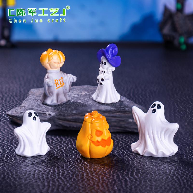 Bí ngô, ma quái và ác quỷ Halloween - phụ kiện trang trí DIY, mô hình mini dễ thương cho lễ hội ma quái (ZC-1410)