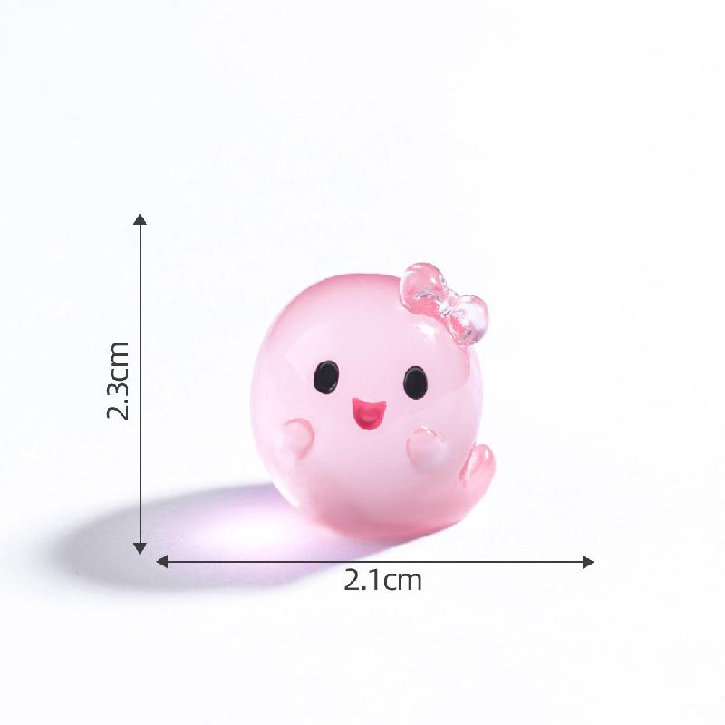 跨境新品微景观创意夜光小怪兽精灵 DIY装饰品配件迷你树脂小摆件