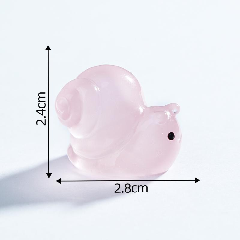 微景观创意夜光萌萌小动物蜗牛海兔 DIY装饰品配件迷你桌面小摆件