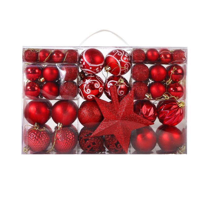 Bộ quà tặng trang trí cây thông Noel: 100 chiếc sao, bóng nhựa trang trí, hộp quà, mới.