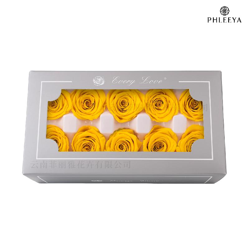 Hoa hồng vĩnh cửu 4cm 10 bông DIY hoa khô quà Thất Tịch (HK-18)