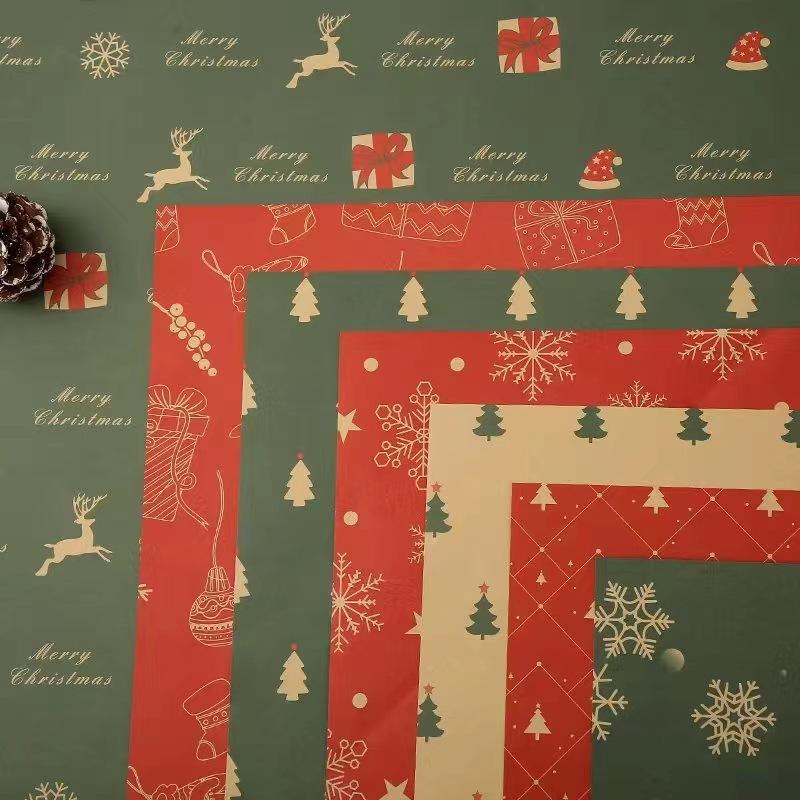 Giấy gói quà Giáng Sinh: giấy gói hoa, giấy gói quà lớn, giấy gói dày, bao bì lễ hội, giấy gói sách.