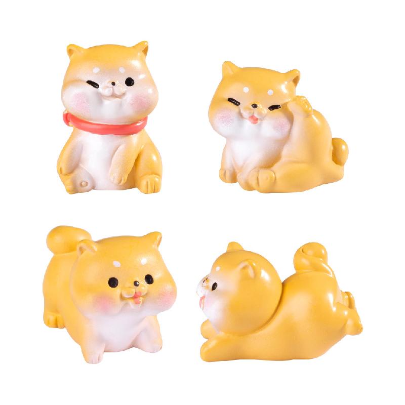 微景观创意可爱调皮小狗娃娃屋 DIY装饰品配件迷你车载桌面小摆件