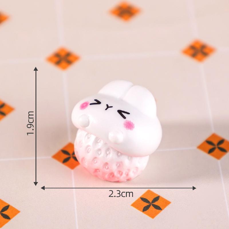 微景观创意兔兔饼干蛋糕仿真食玩 DIY奶油胶装饰品配件迷你小摆件