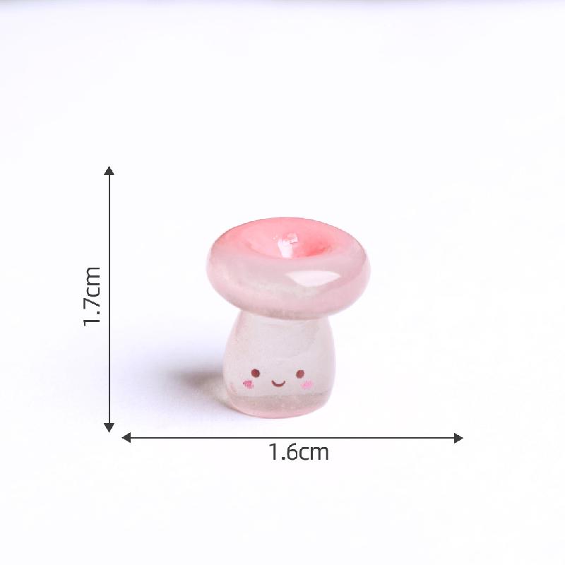 苔藓微景观可爱夜光歪头小蘑菇园艺造景 DIY装饰品配件迷你小摆件