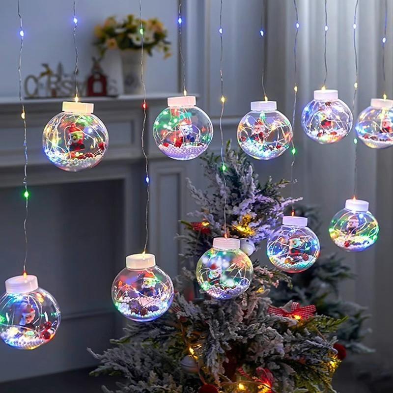 Ông già Noel màu sắc 3m đèn rèm