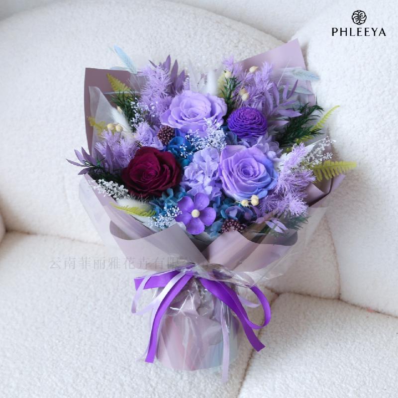 Bó hoa hồng vĩnh cửu quà giáo viên Thất Tịch Valentine cao cấp (HK-40)