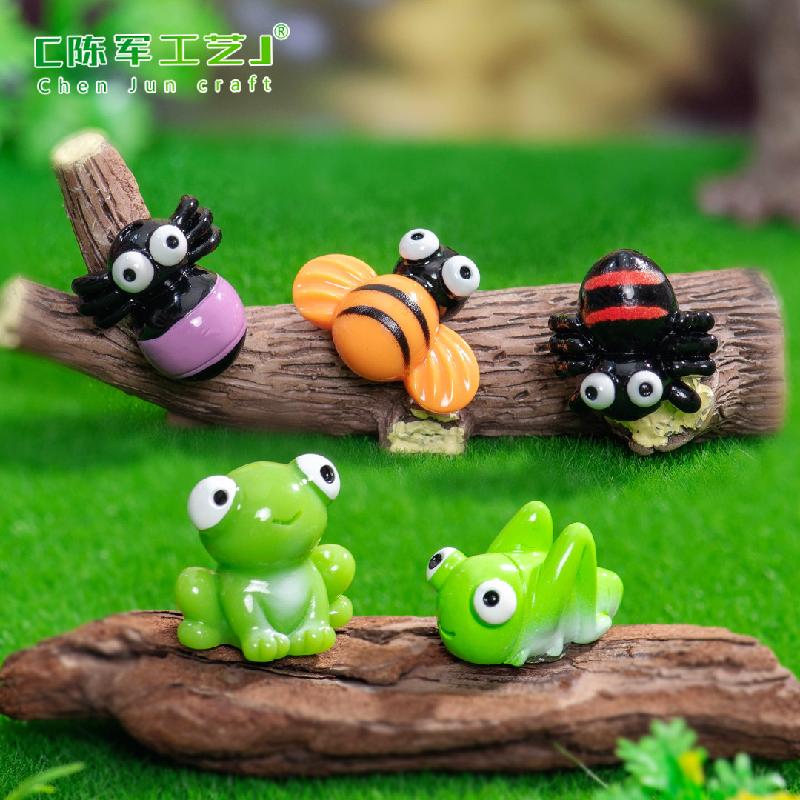 微景观创意大眼昆虫青蛙蜜蜂园艺造景 DIY装饰配件迷你桌面小摆件