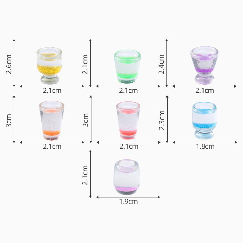 微景观创意酒杯水果汁杯子仿真食玩 DIY装饰品配件微缩迷你小摆件