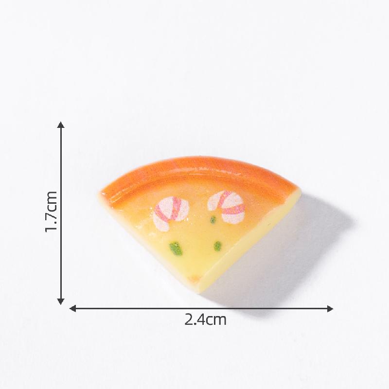 微景观创意美味披萨食玩 DIY奶油胶发夹装饰品配件微缩迷你小摆件