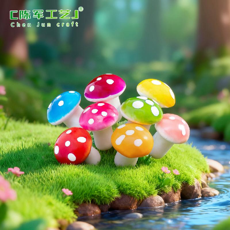Mô hình nấm mini màu sắc, phụ kiện tiểu cảnh đáng yêu (ZC-20)