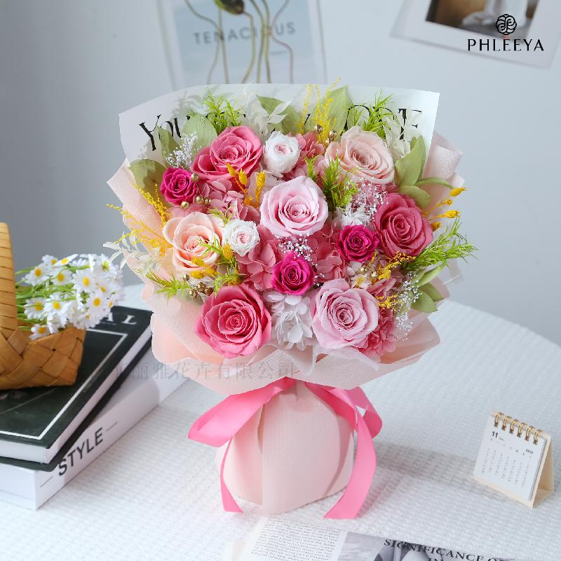 Bó hoa hồng vĩnh cửu quà tặng sinh nhật Valentine Ngày của Mẹ (HK-17)