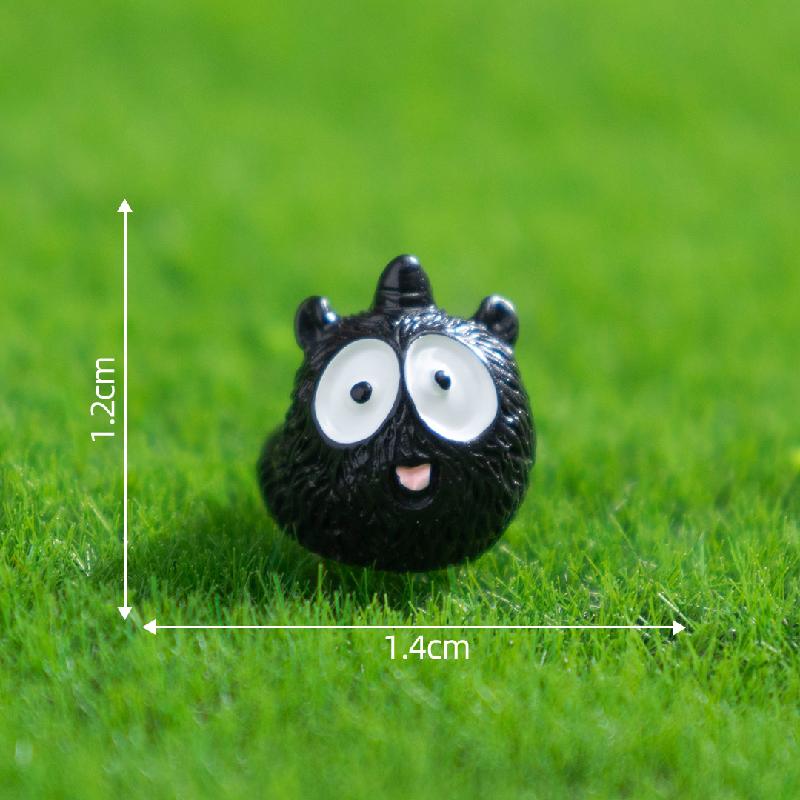 跨境新品微景观创意黑色小怪兽萌粒 DIY装饰品配件迷你树脂小摆件