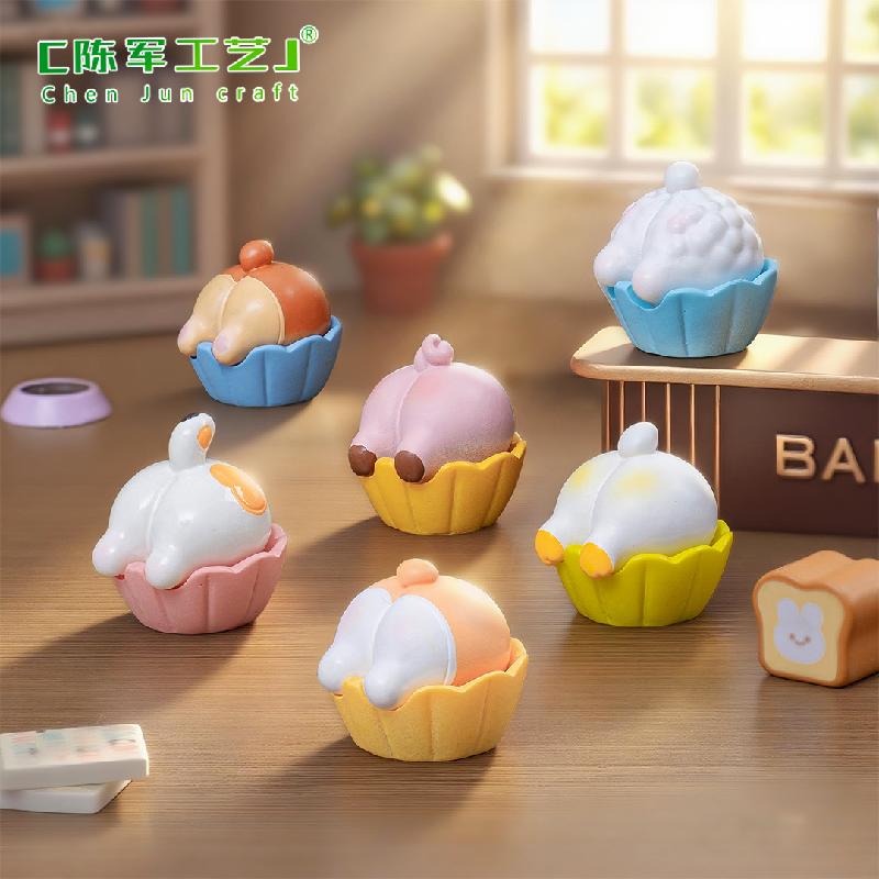 微景观创意小动物pp蛋糕胚萌粒娃屋 DIY装饰品配件迷你树脂小摆件